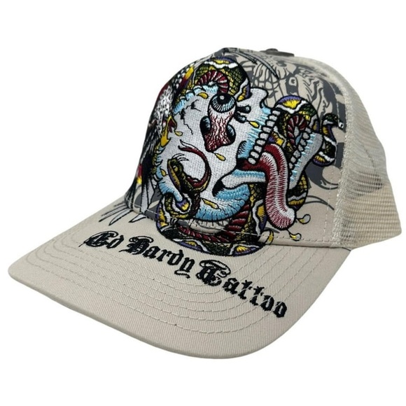 Ed Hardy Embroidered Battle
Skull - Khaki SnapBack Cap - Picture 7 of 16